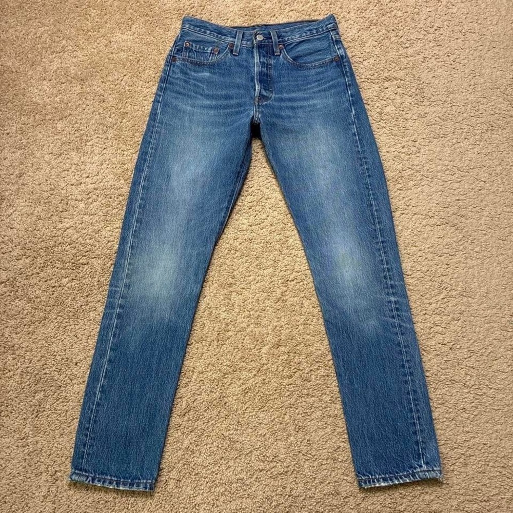 Levi's Premium 501 Skinny Leg Blue Jeans Size 26